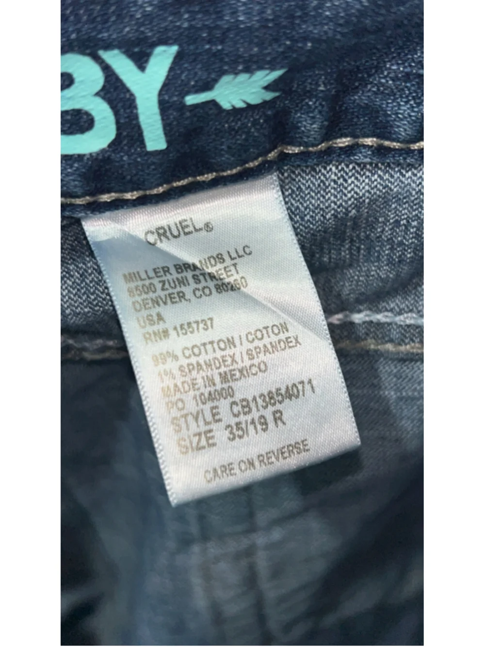 Women's Cruel Abby Jeans Blue Size 35